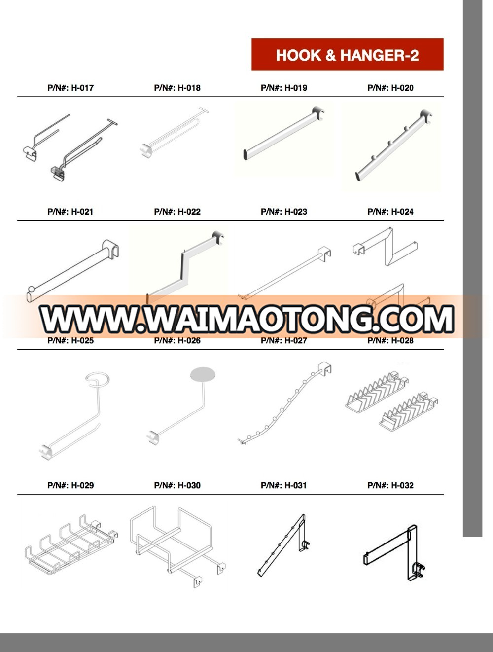 High Quality Slatwall Display Accessories and Retail Display Hook