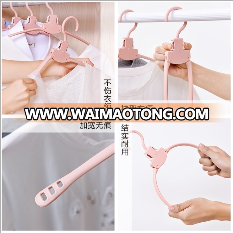 2017new product Multi-functio<em></em>nal plastic clothes hanger folding,magic hangers for clothes