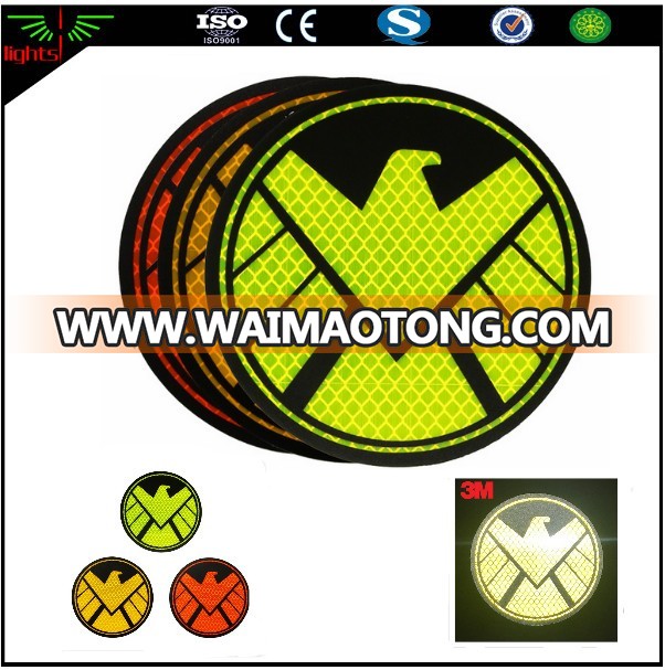 China alibaba orange anti-cold warning pvc vinyl 3m reflective material car sticker