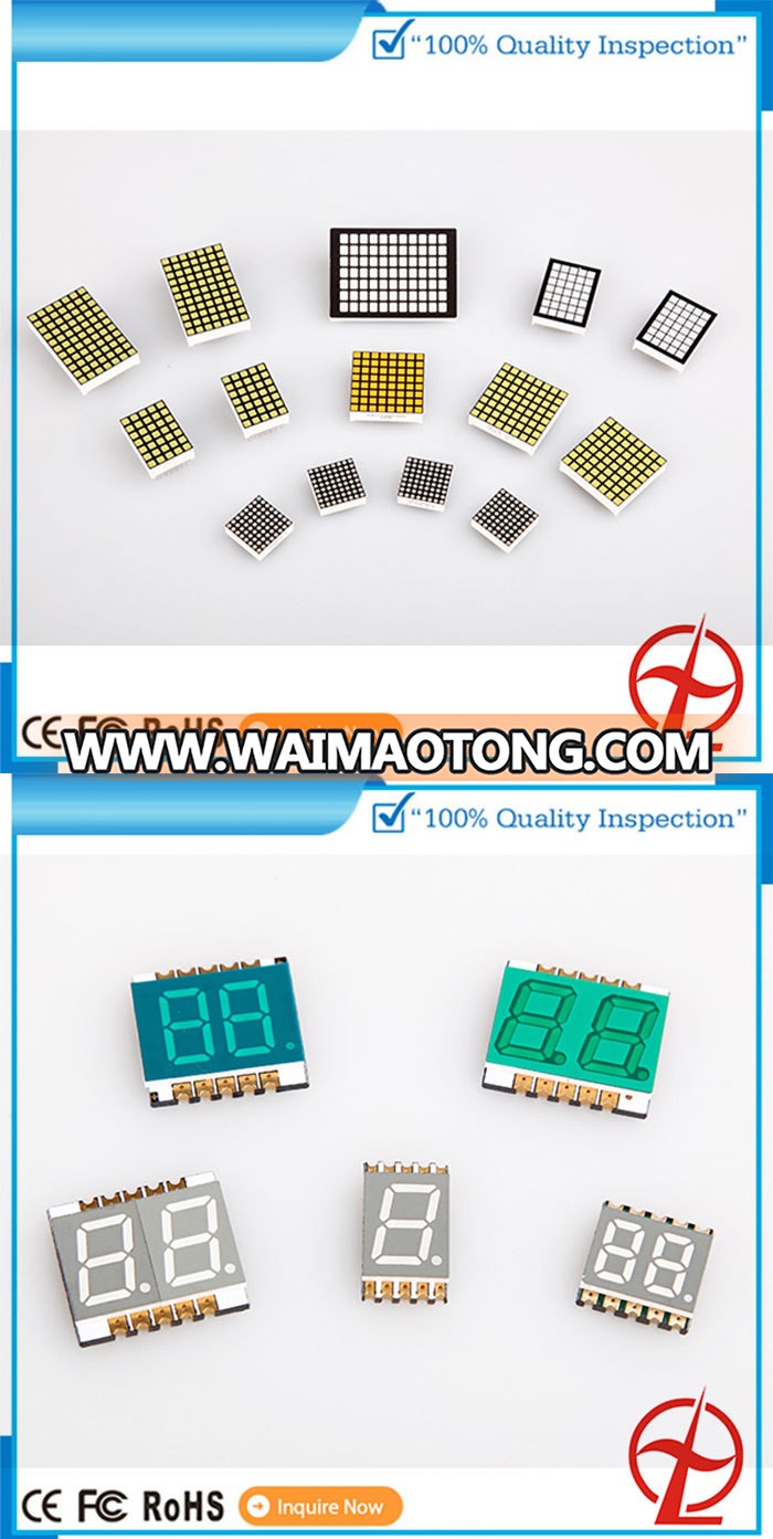 Single digit 7 segment display with all kinds of colors