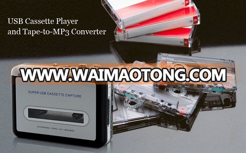 Wholesale Super USB Cassette to MP3 Co<em></em>nverter Capture Audio Music Player Tape to PC Player