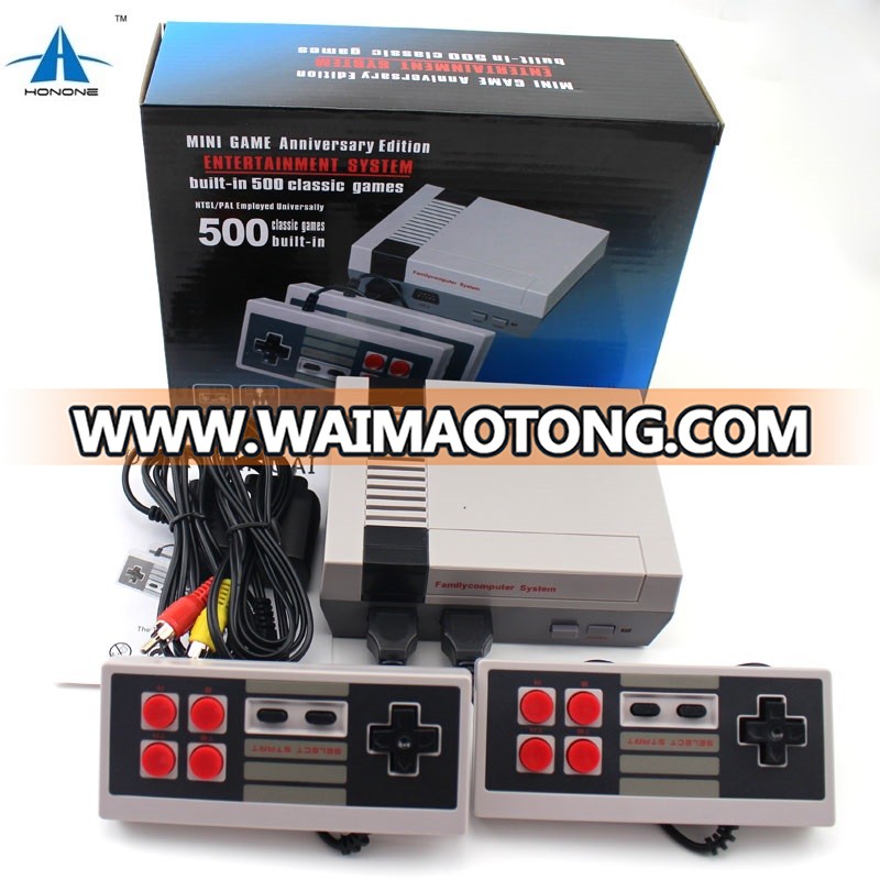 2018 Hot sale Retro Mini co<em></em>nsole 620/500 Games Video Game co<em></em>nsole Built in 620/500 8bit games AV Cable Classical console