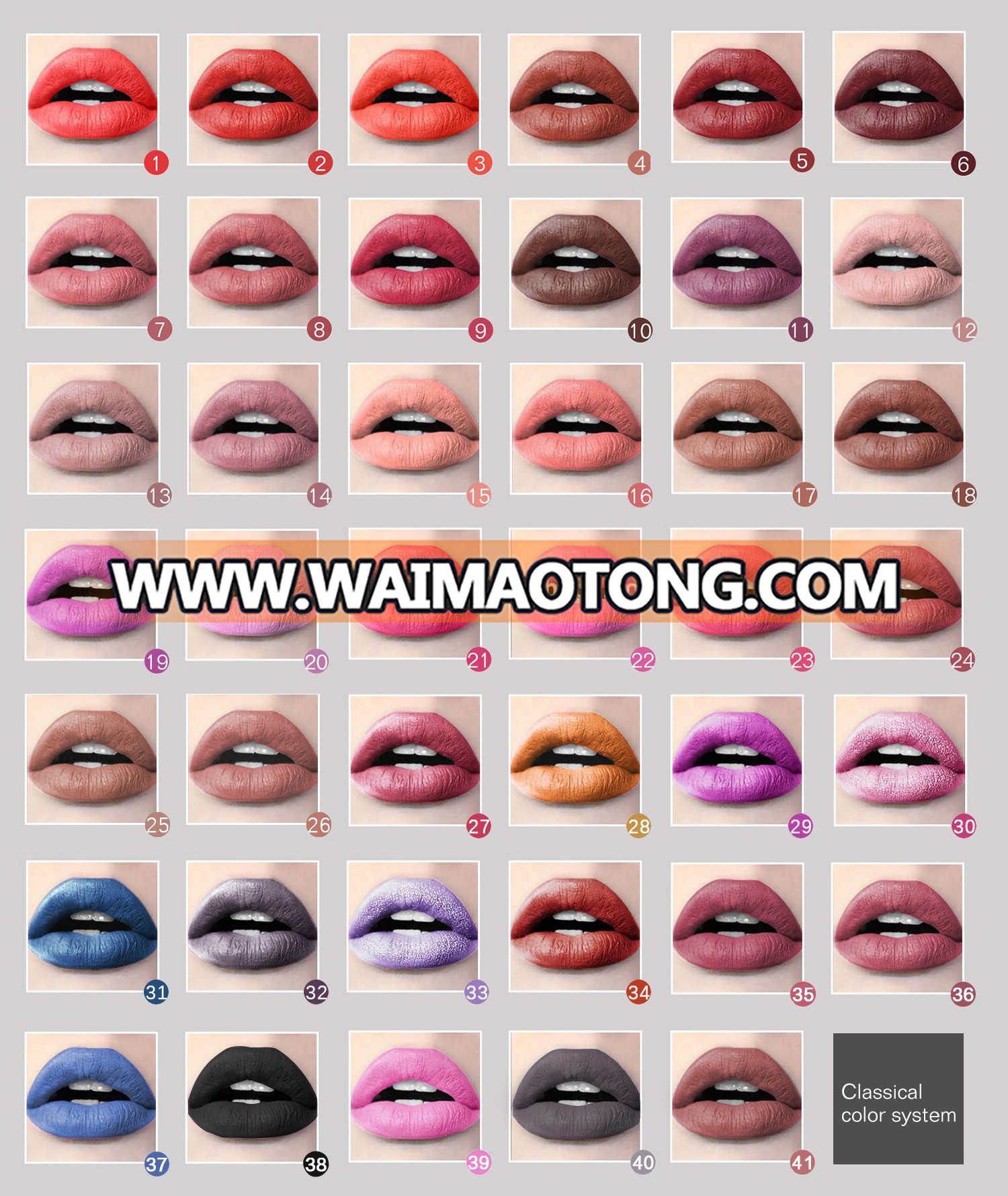 2018 41 Colors Private Label Waterproof Matte Liquid Lipstick Make Your Own Lip Gloss