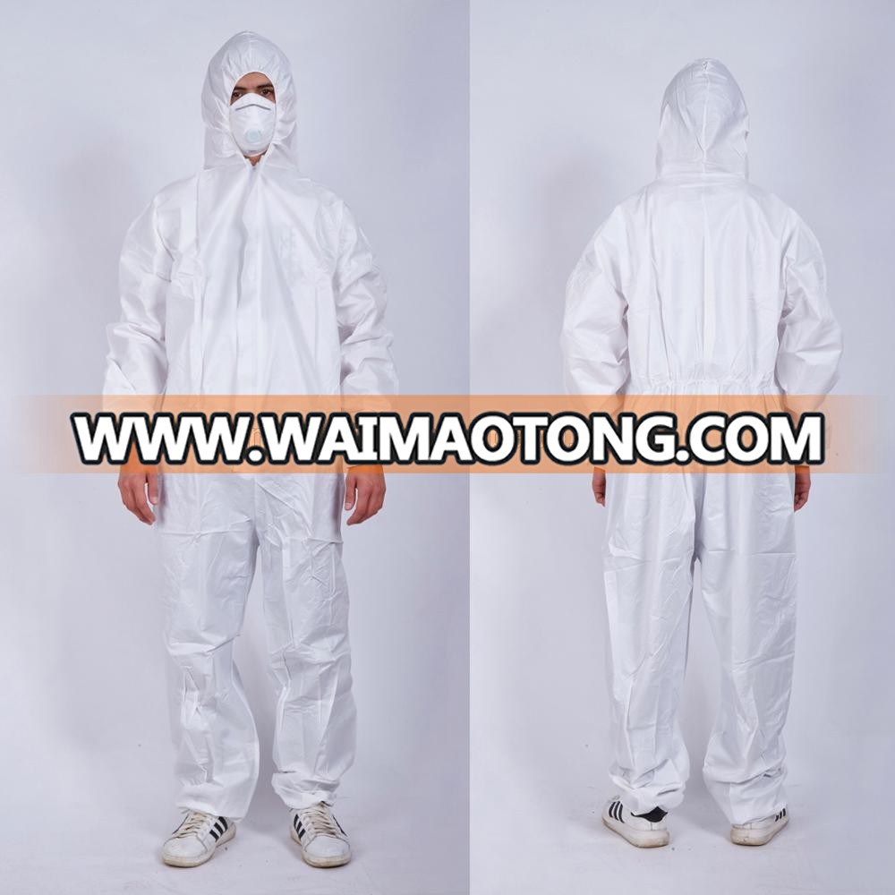 Disposable Protective Clothing Coverall 50gsm Microporous Waterproof Industrial Safety Workwear Overall