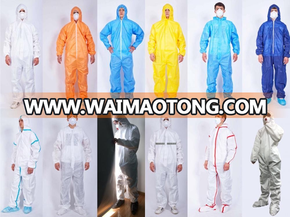 Disposable Protective Clothing Coverall 50gsm Microporous Waterproof Industrial Safety Workwear Overall