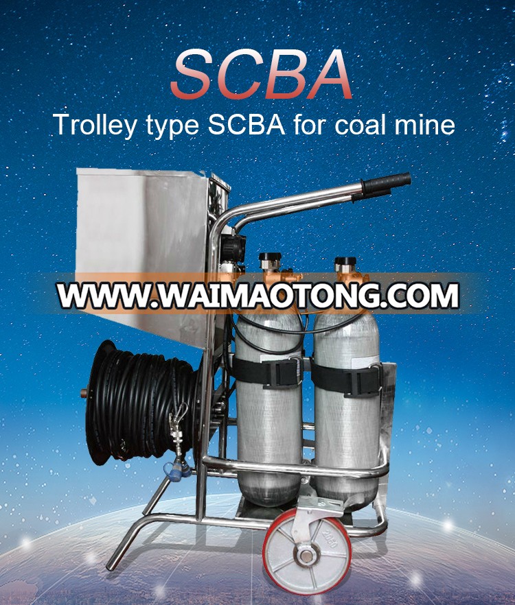 Trolley type SCBA for coal mine