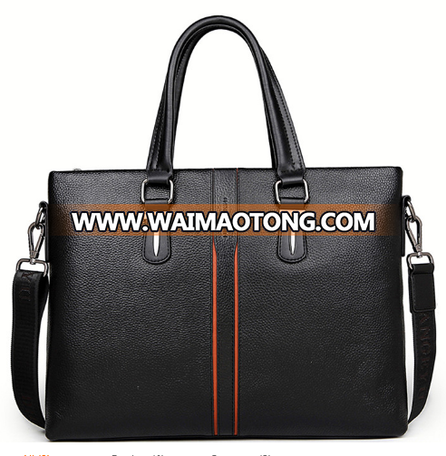 Most Popular PU Men Leather Products Black Cheap Leather Briefcase