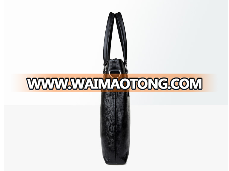 Most Popular PU Men Leather Products Black Cheap Leather Briefcase