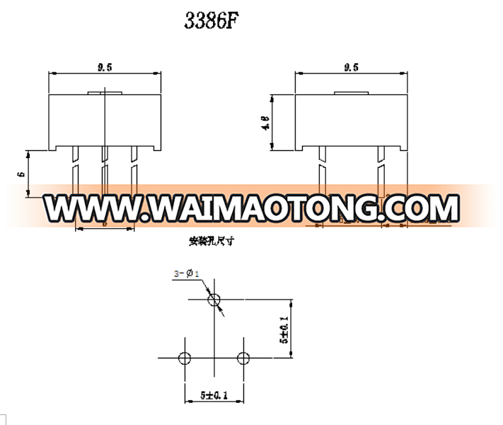 3386F potentiometers 3k ohm