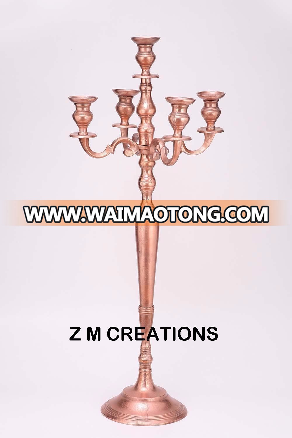 Rough Aluminium Candle Stand / Candelabra / Candlestick Holder 5 candle Arms suitable for Wedding & Christmas Decoration