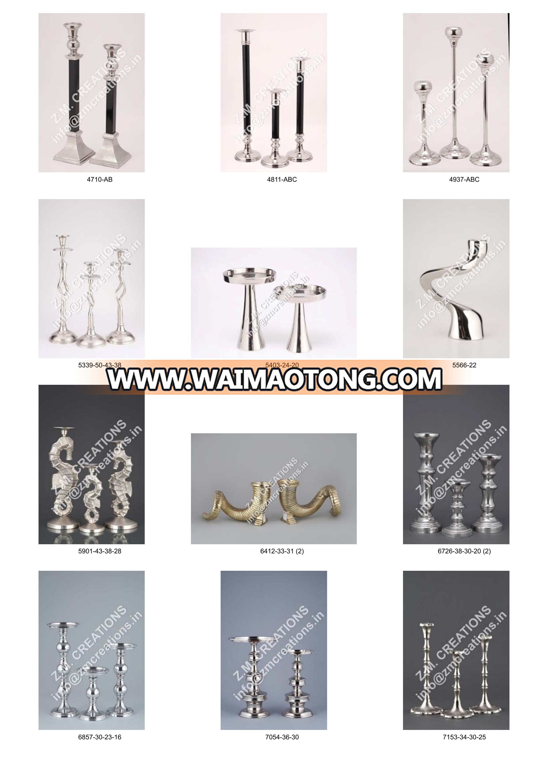 Rough Aluminium Candle Stand / Candelabra / Candlestick Holder 5 candle Arms suitable for Wedding & Christmas Decoration