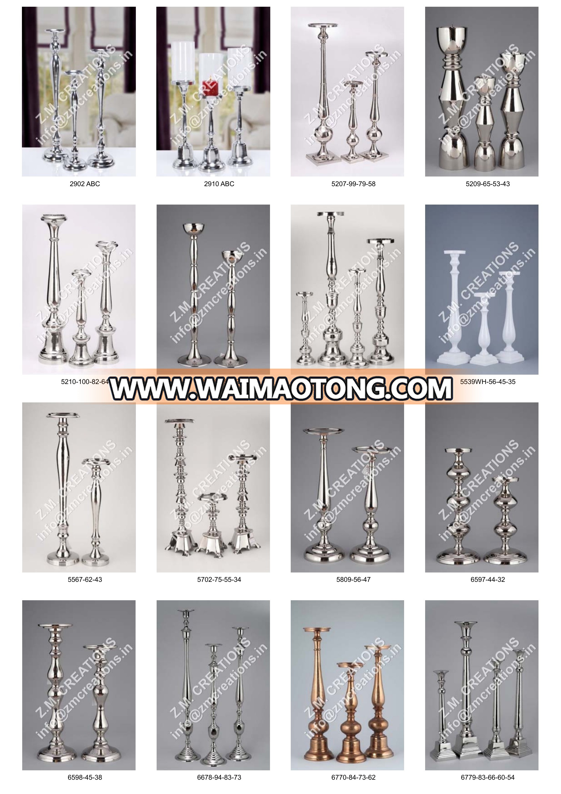 Rough Aluminium Candle Stand / Candelabra / Candlestick Holder 5 candle Arms suitable for Wedding & Christmas Decoration