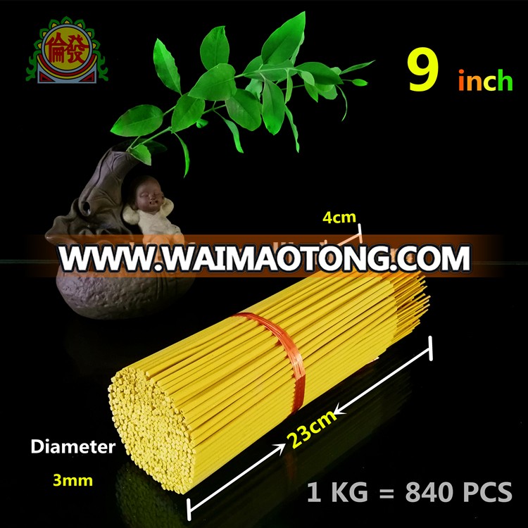 9 inch normal colors raw incense sticks