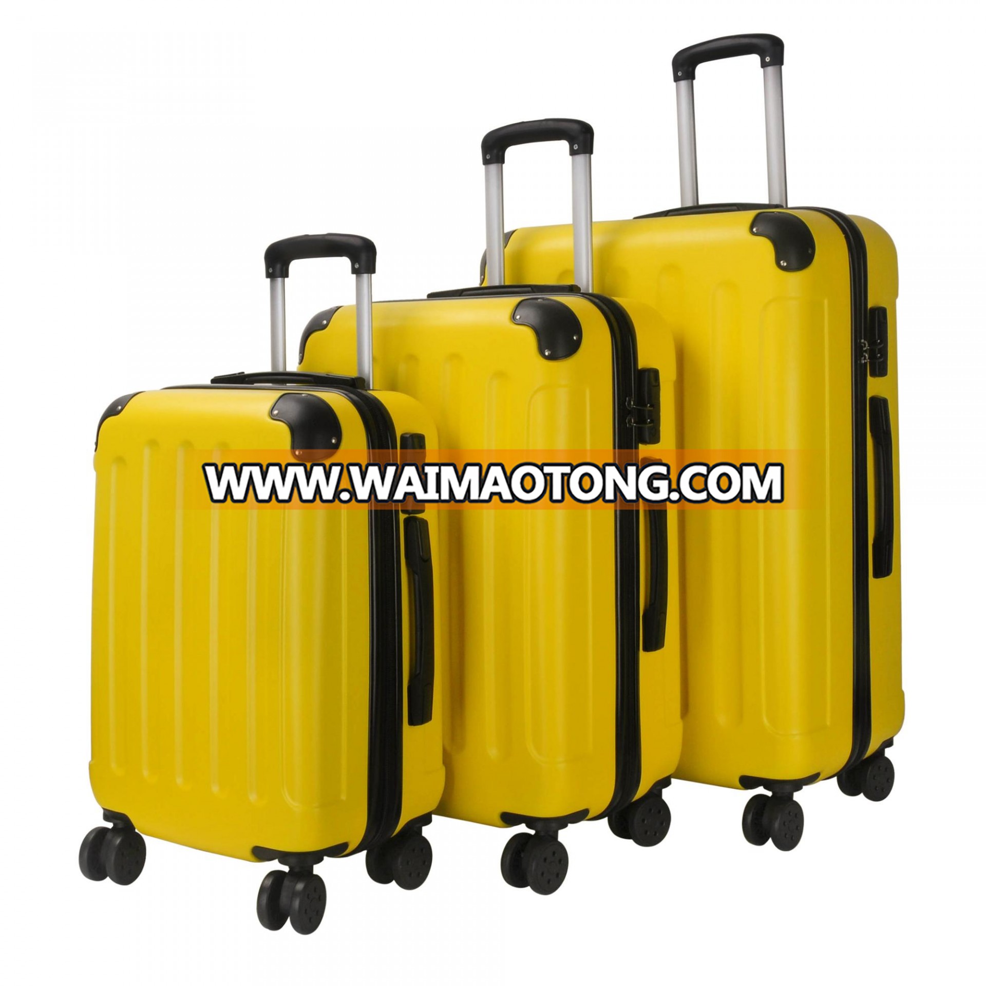 High Quality ABS trolley suitcase, 3pcs set hard shell luggage, Zipper f<em></em>rame luggage trolley bags