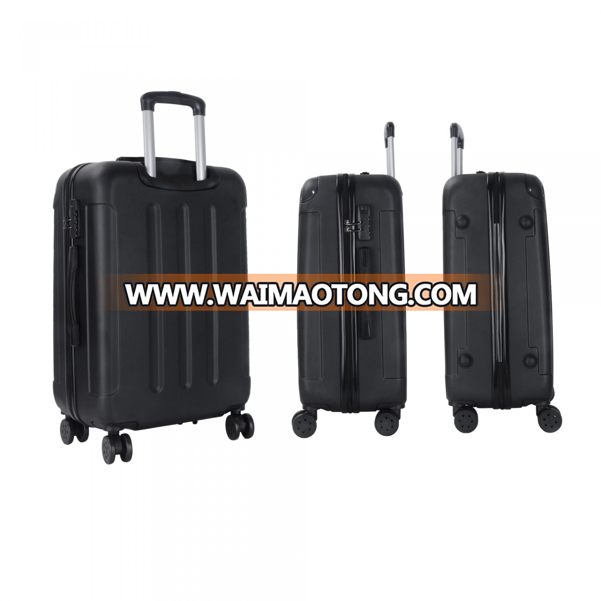 High Quality ABS trolley suitcase, 3pcs set hard shell luggage, Zipper f<em></em>rame luggage trolley bags