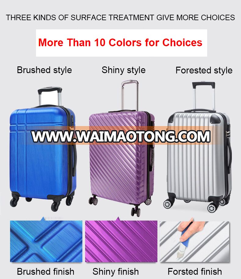 High Quality ABS trolley suitcase, 3pcs set hard shell luggage, Zipper f<em></em>rame luggage trolley bags