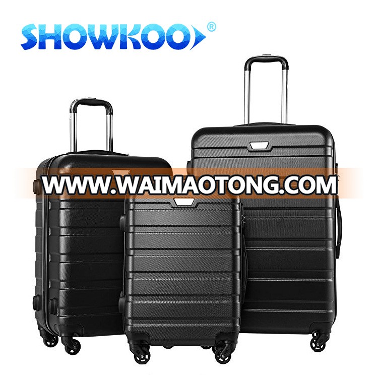 High Quality ABS trolley suitcase, 3pcs set hard shell luggage, Zipper f<em></em>rame luggage trolley bags