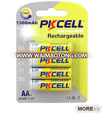 1.2v ni-mh rechargeable aa 1300mah batteries with MSDS