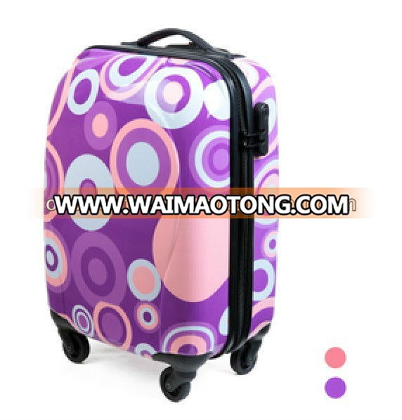 colorful fashion pattern design carry on abs trolley luggage