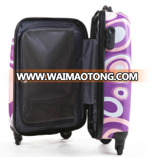 colorful fashion pattern design carry on abs trolley luggage