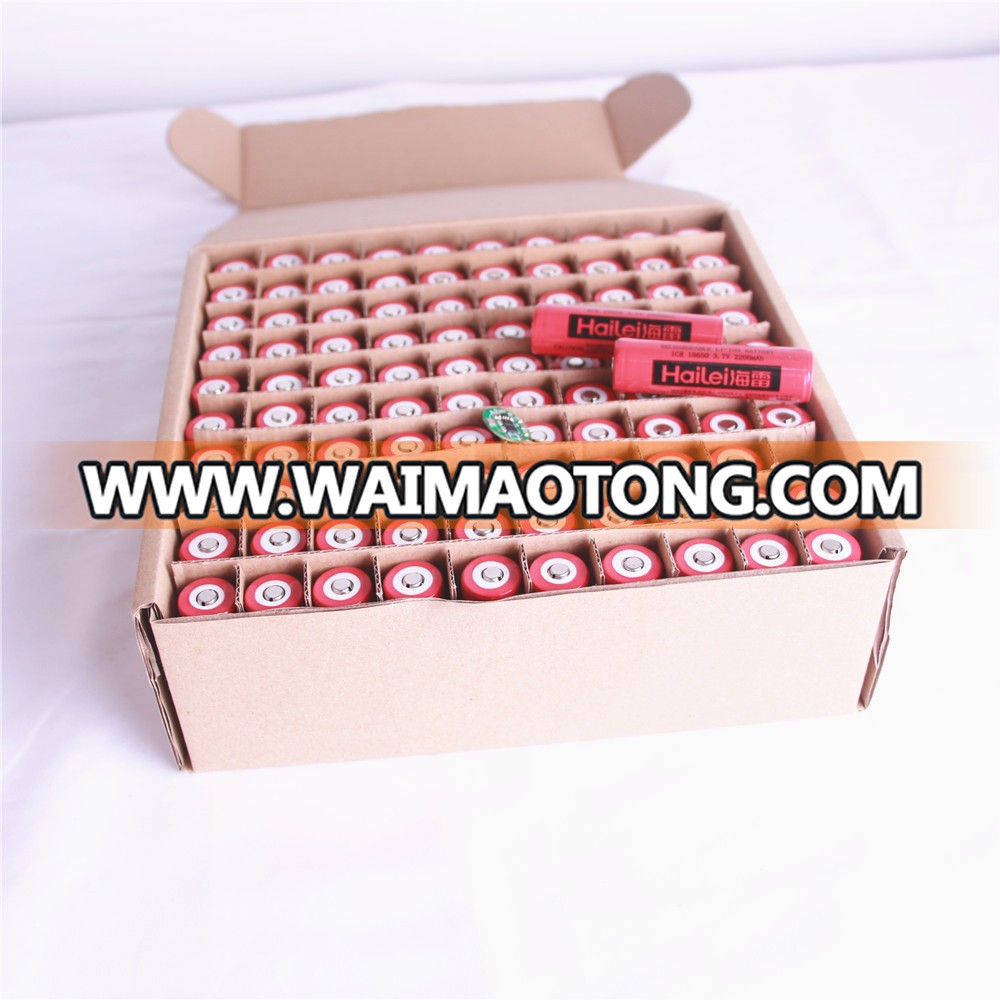 China red 18650 3.7V 2200mah /2000mah /2600mah lithium battery with KC certificate