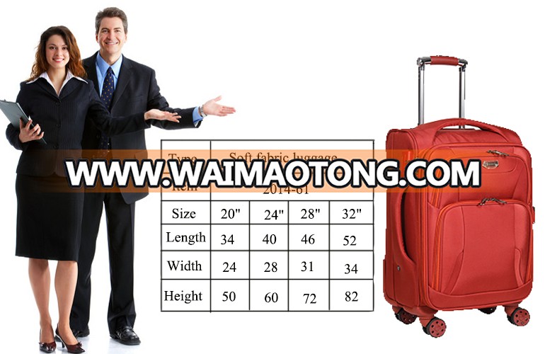 Carry Bag spinner trolley Travel luggage suitcase from Baigou supplier