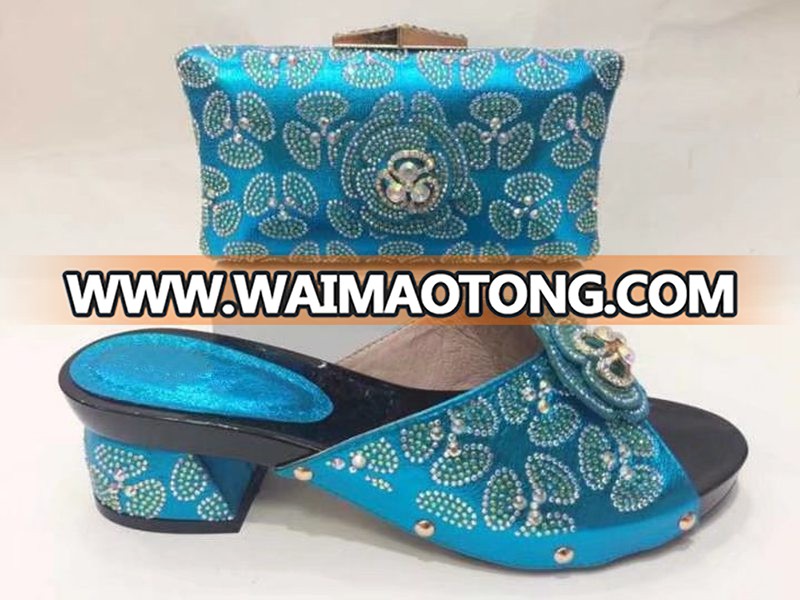 AB7631#1 2017 women shoes African shoes and bags to match women ladies shoes guangzhou