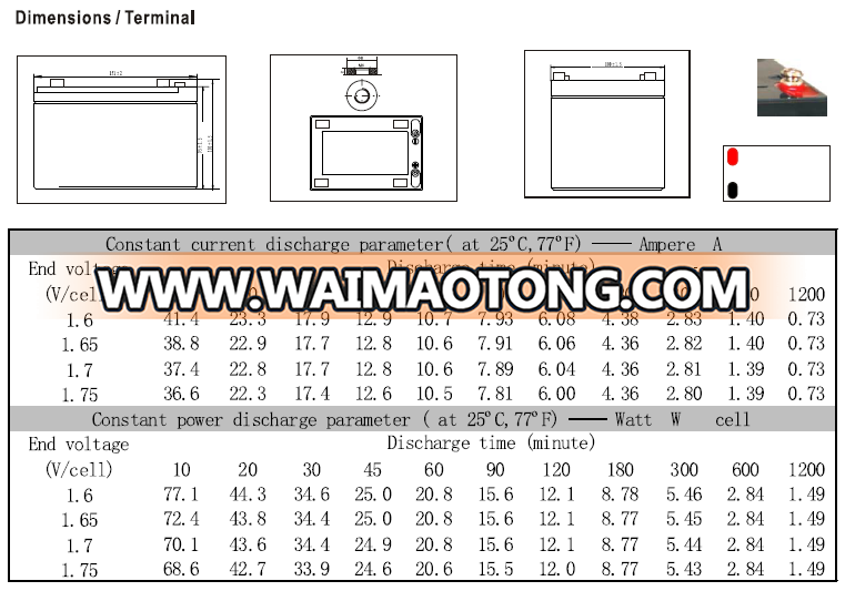 12v 12 Ah lead acid battery deep cycle 6-dzm-12 battery