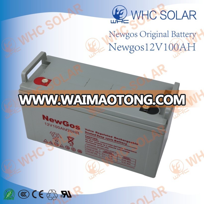 2018 New products 12V 100Ah UPS solar battery for solar system