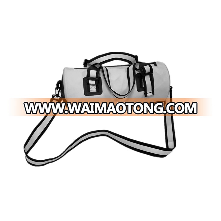 Waterproof dry bag plastic with zipper with shoulder straps sport duffel bag custom logo 500D PVC duffel bag