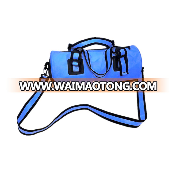 Waterproof dry bag plastic with zipper with shoulder straps sport duffel bag custom logo 500D PVC duffel bag