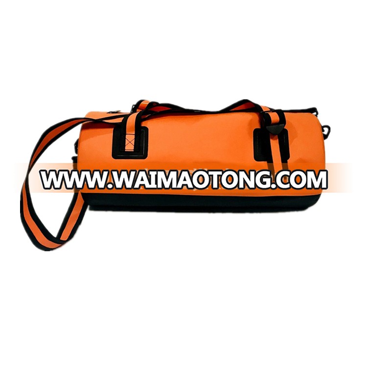 Waterproof dry bag plastic with zipper with shoulder straps sport duffel bag custom logo 500D PVC duffel bag