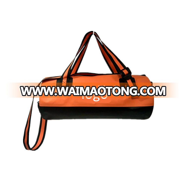 Waterproof dry bag plastic with zipper with shoulder straps sport duffel bag custom logo 500D PVC duffel bag