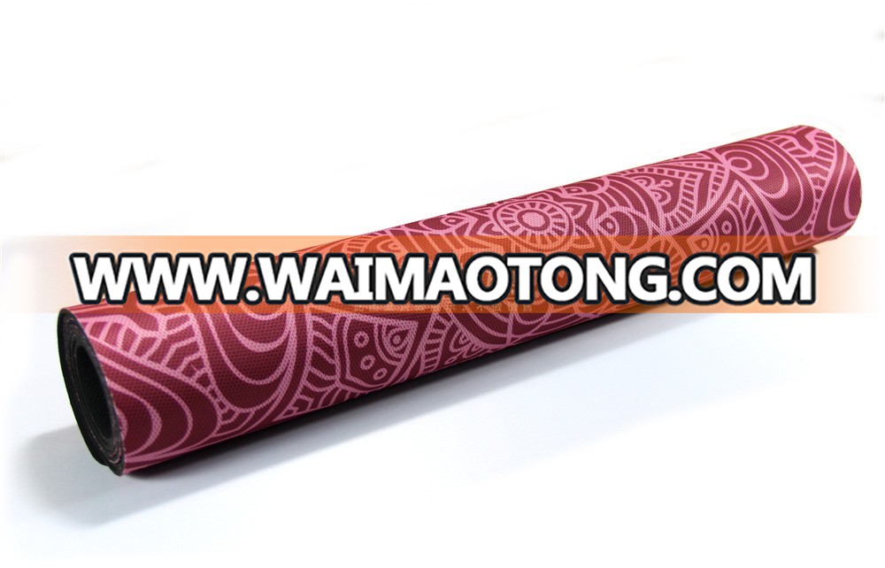 Custom full Printed Natural Rubber Yoga Mat fitness yoga mat eco friendly yoga mat