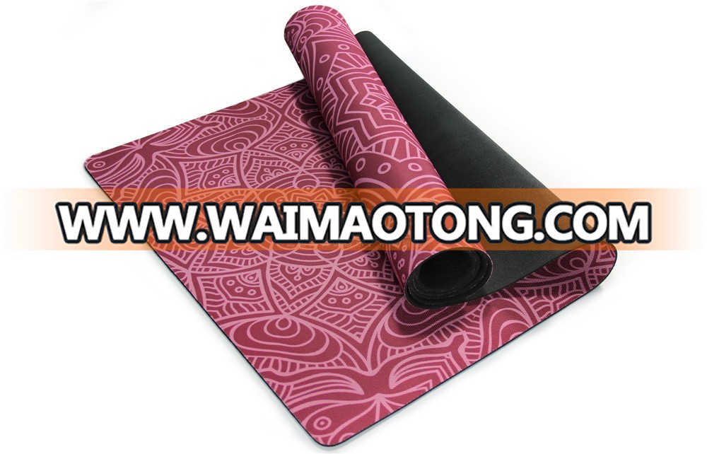 Custom full Printed Natural Rubber Yoga Mat fitness yoga mat eco friendly yoga mat