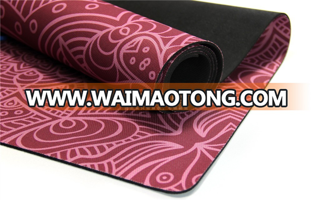 Custom full Printed Natural Rubber Yoga Mat fitness yoga mat eco friendly yoga mat