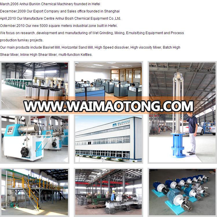 Bunkin (Hydraulic Lifting) high shear homogenizer emulsifier mixer Emulsifying Machine