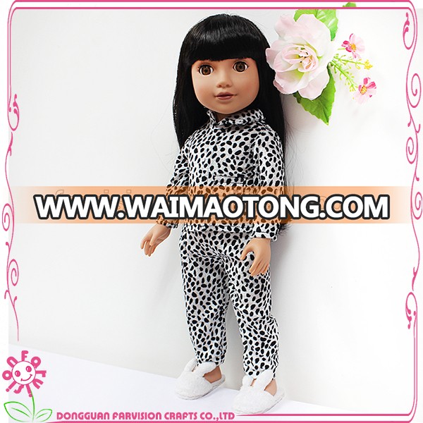 Best Selling 18 inch Leopard printed pajamas clothes for dolls