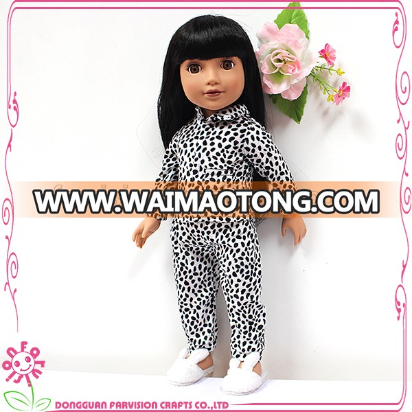 Best Selling 18 inch Leopard printed pajamas clothes for dolls