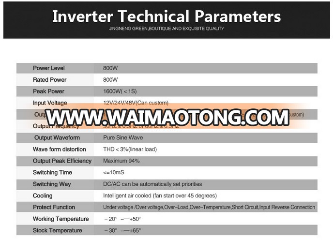 12v 48v 220v Home Use Pure Sine Wave 600w 50w 300w 800w 1500w Off Grid Solar Power Inverter 3000w 3kw