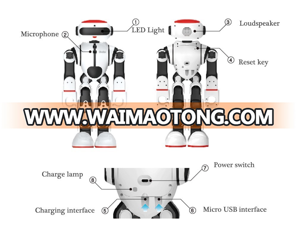 Presale 2017 WLtoys F8 Dobi Intelligent Humanoid Robot Voice Co<em></em>ntrol RC Robot with Dance/Paint/Yoga/Tell Stories RC Toy Model