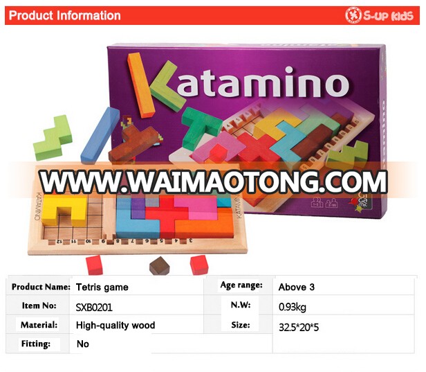 New design Wooden Tetris Katamino toys Cartagena Camino challenge wood building blocks intelligence toy