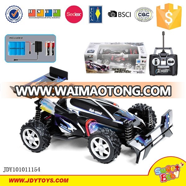 New 1:20 4CH rc car with 3D lights and voice charge and battery remote control toy for kids