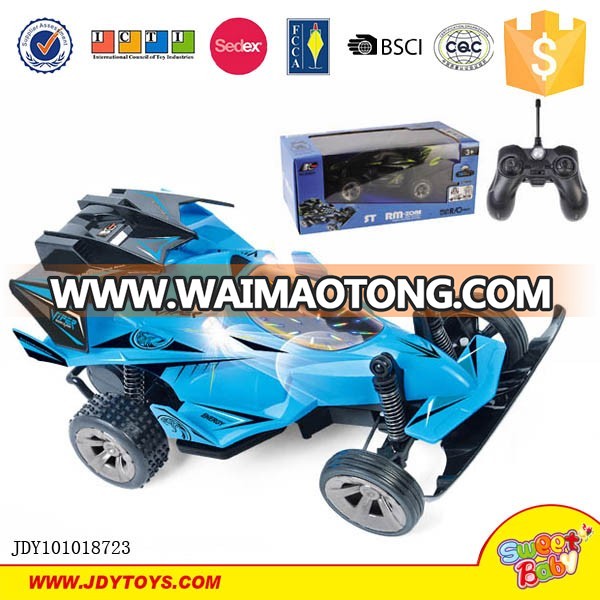 New 1:20 4CH rc car with 3D lights and voice charge and battery remote control toy for kids