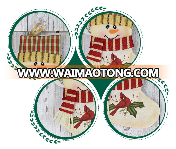 Hot Sale Snowman Christmas Stocking Gift Decorative Sock