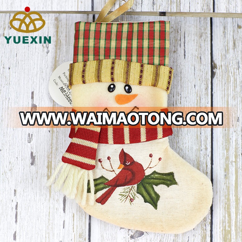 Hot Sale Snowman Christmas Stocking Gift Decorative Sock