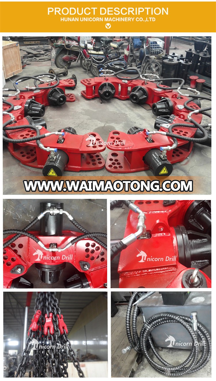 Unicorn Drill Piling Work Co<em></em>ncrete Head Cutter Hydraulic Round Pile Breaker