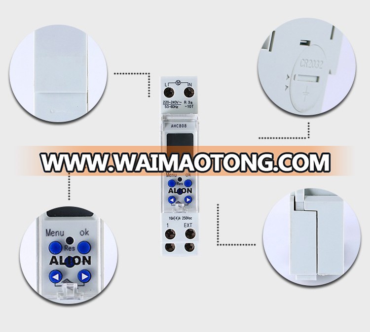 ALION AHC808 220V-240V Digital Time Switch, Weekly Programmable Timer