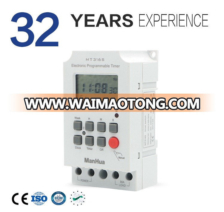 summer cooling time control 30A timer 230VAC Digital Programmable Time Switch MT316s with CE