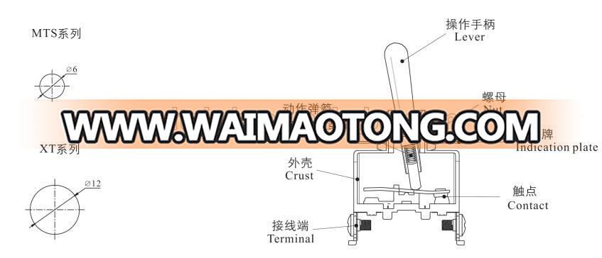 2018 1500VAC Auto Waterproof Toggle Switch